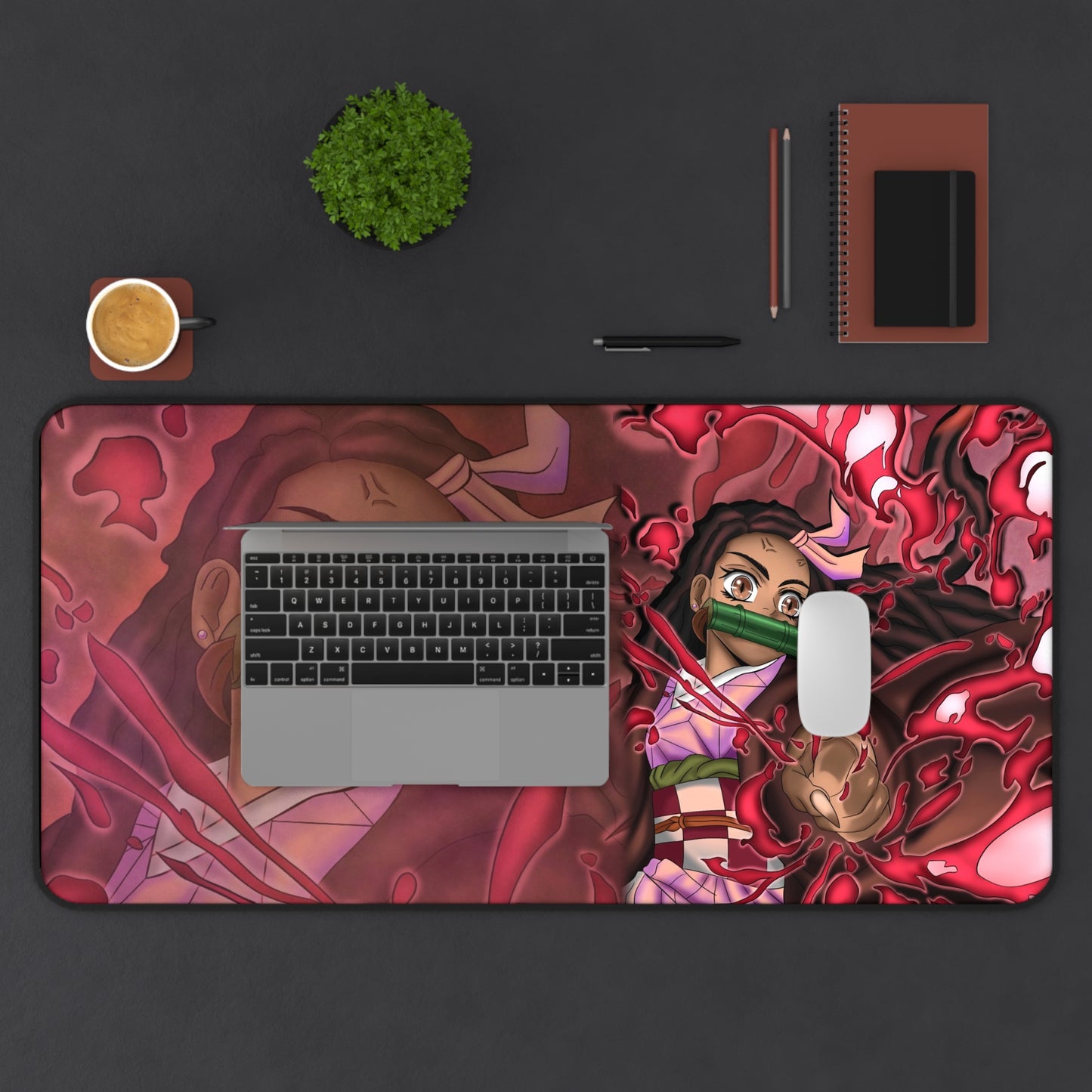 Melanin Fire Demon Desk Mat