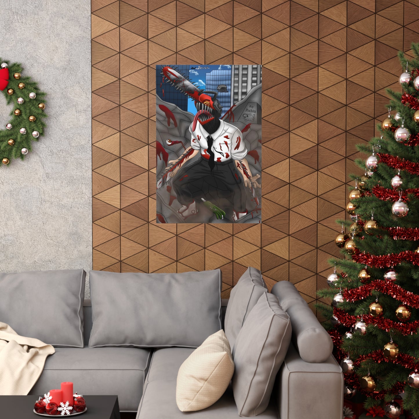Chainsaw Head Poster