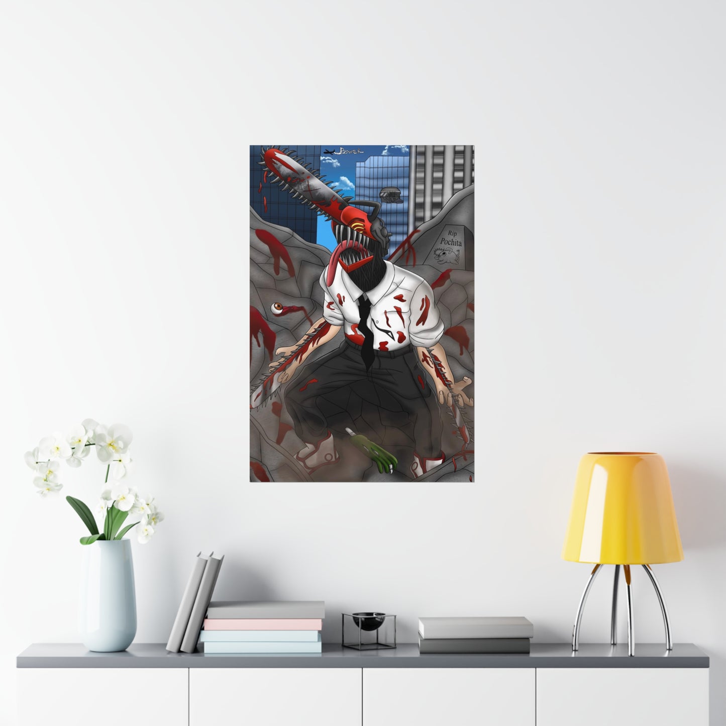 Chainsaw Head Poster