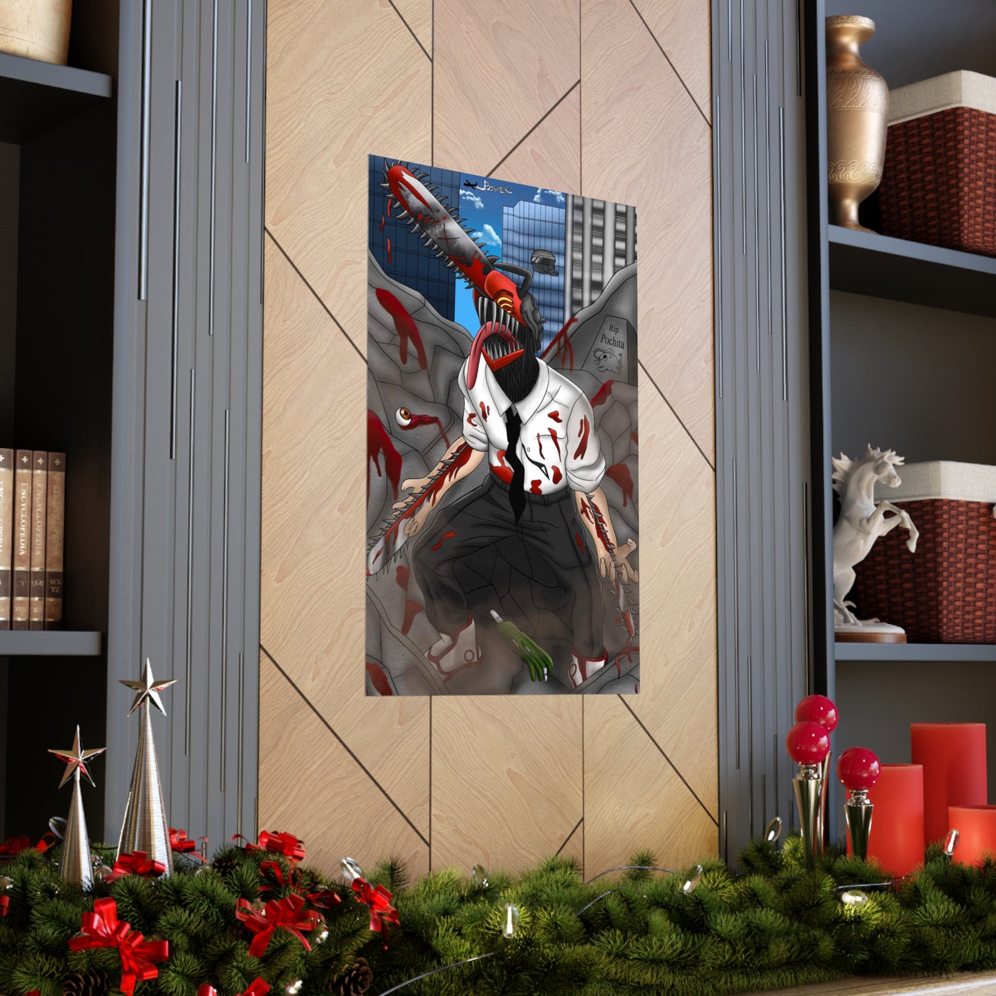 Chainsaw Head Poster