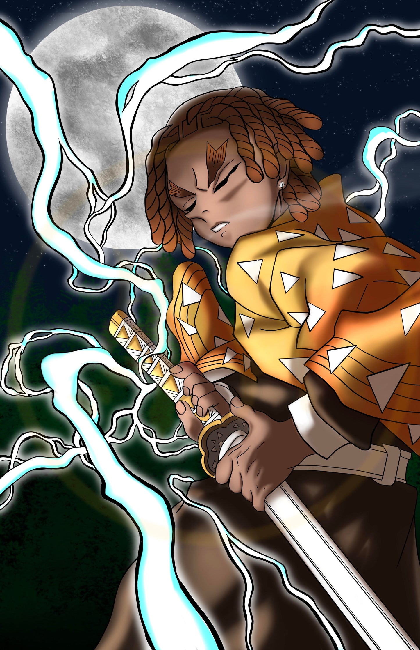 Melanin Thunder Slayer Print