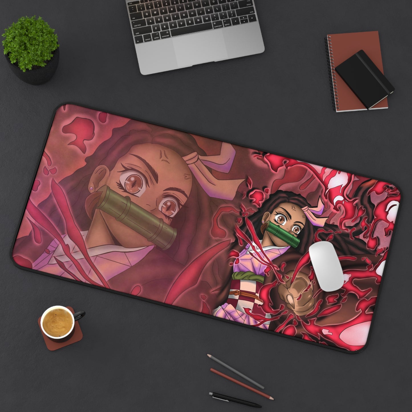 Melanin Fire Demon Desk Mat
