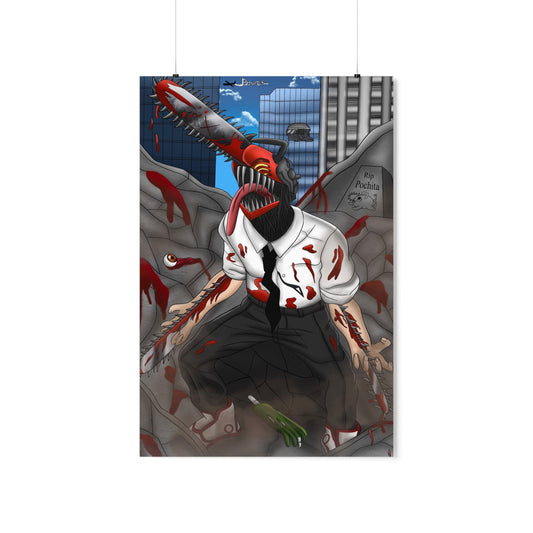 Chainsaw Head Poster