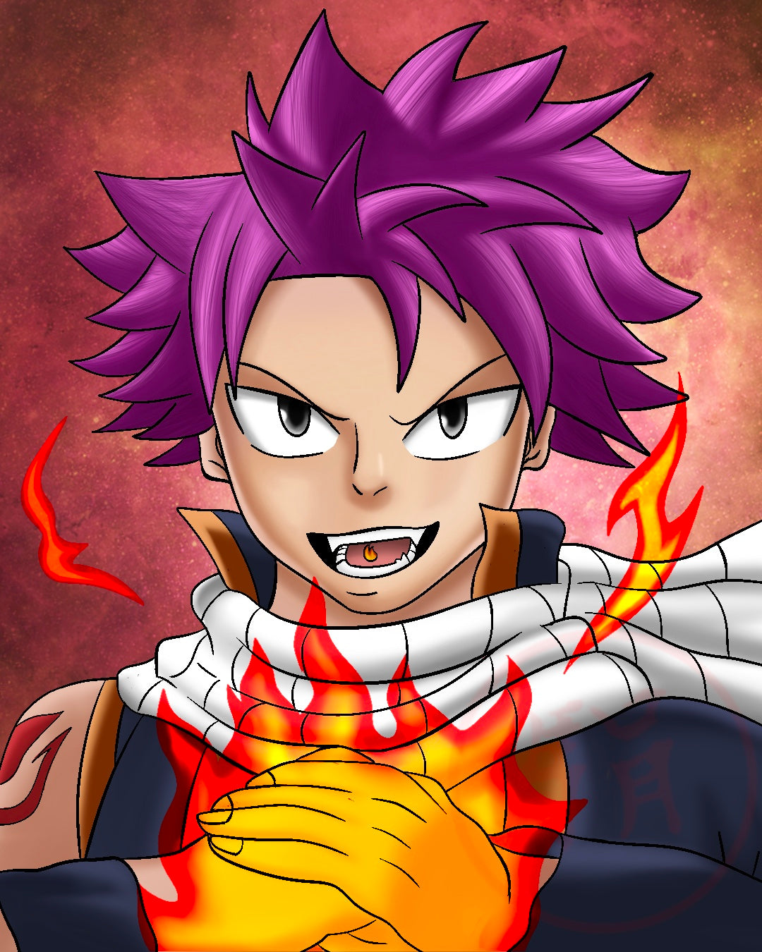 Fire Dragon Boy Portrait Print