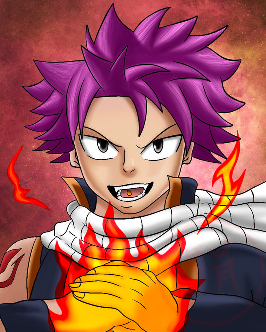 Fire Dragon Boy Portrait Print