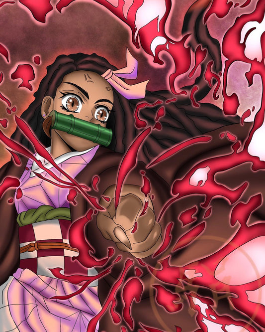 Melanin Demon Girl Print